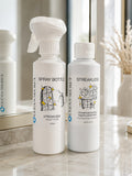 Universali paviršių valymo priemonė STREAKLESS, 250ml su CLEAN SECRET tuščiu buteliuku, skirtu STREAKLESS koncentratui paruošti nuadojimui