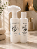 Sanitarinis patalpų valymo gelis WC GEL, 250ml su CLEAN SECRET tuščiu buteliuku, skirtu  WC GEL koncentratui paruošti naudojimui