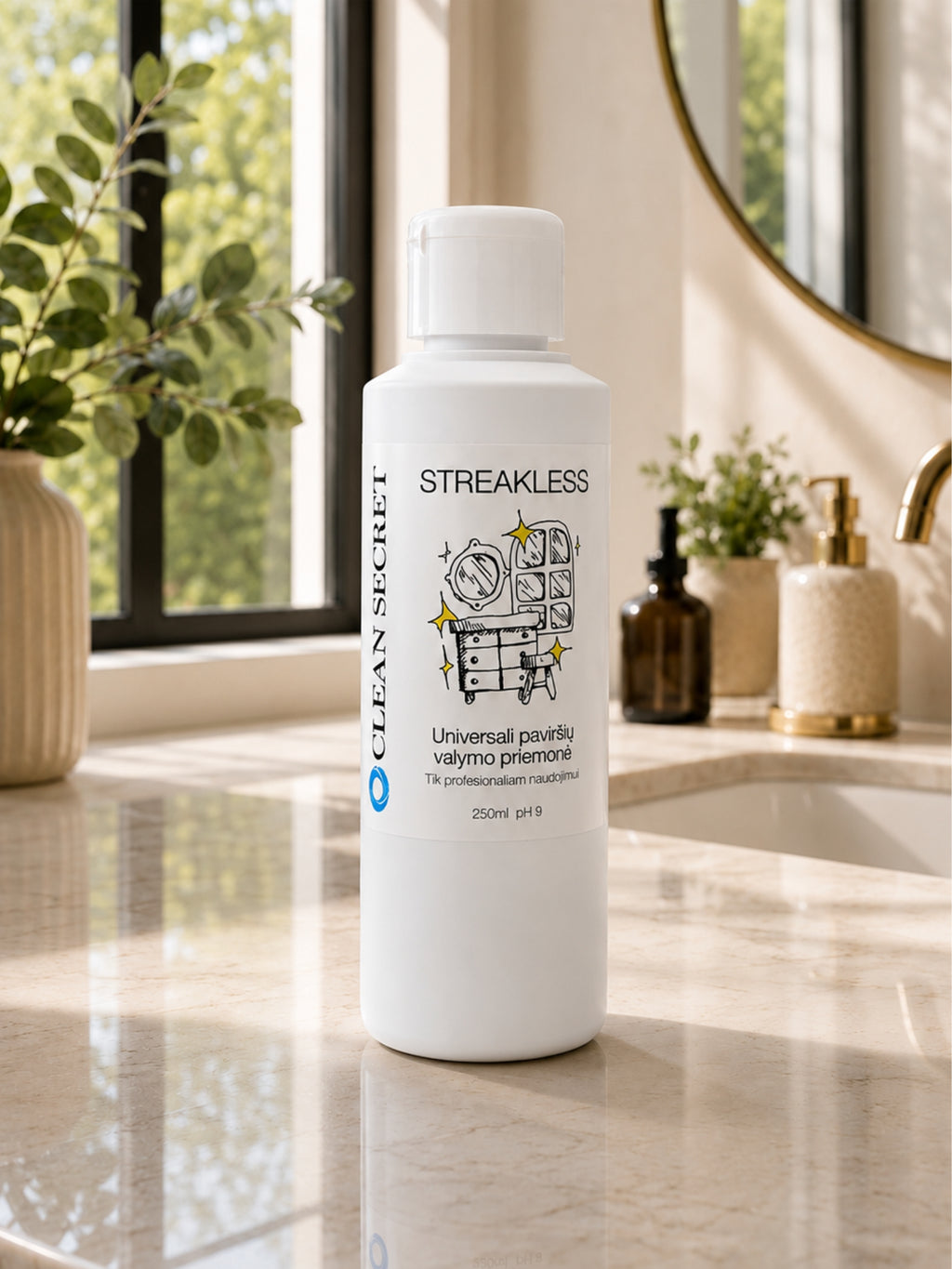Universalus paviršių valiklis STREAKLESS, 250 ml
