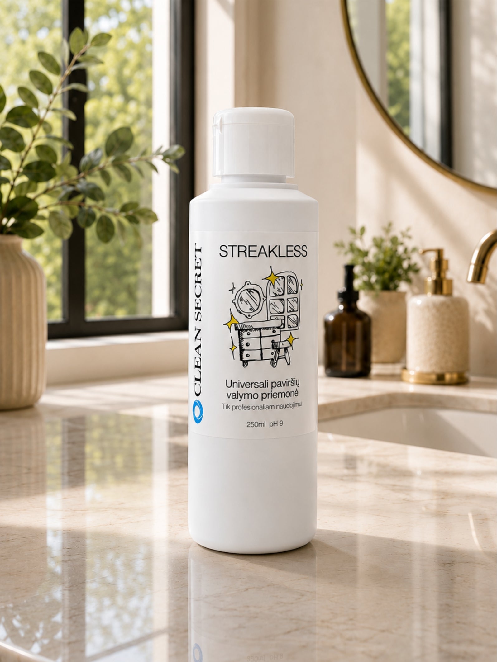 Universali paviršių valymo priemonė STREAKLESS, 250ml
